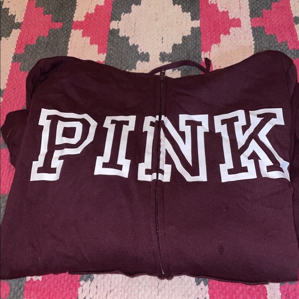 Zip up womens Victoria secret pink hoodie